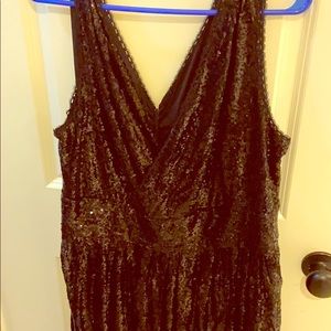 Black sequin ball gown NWT